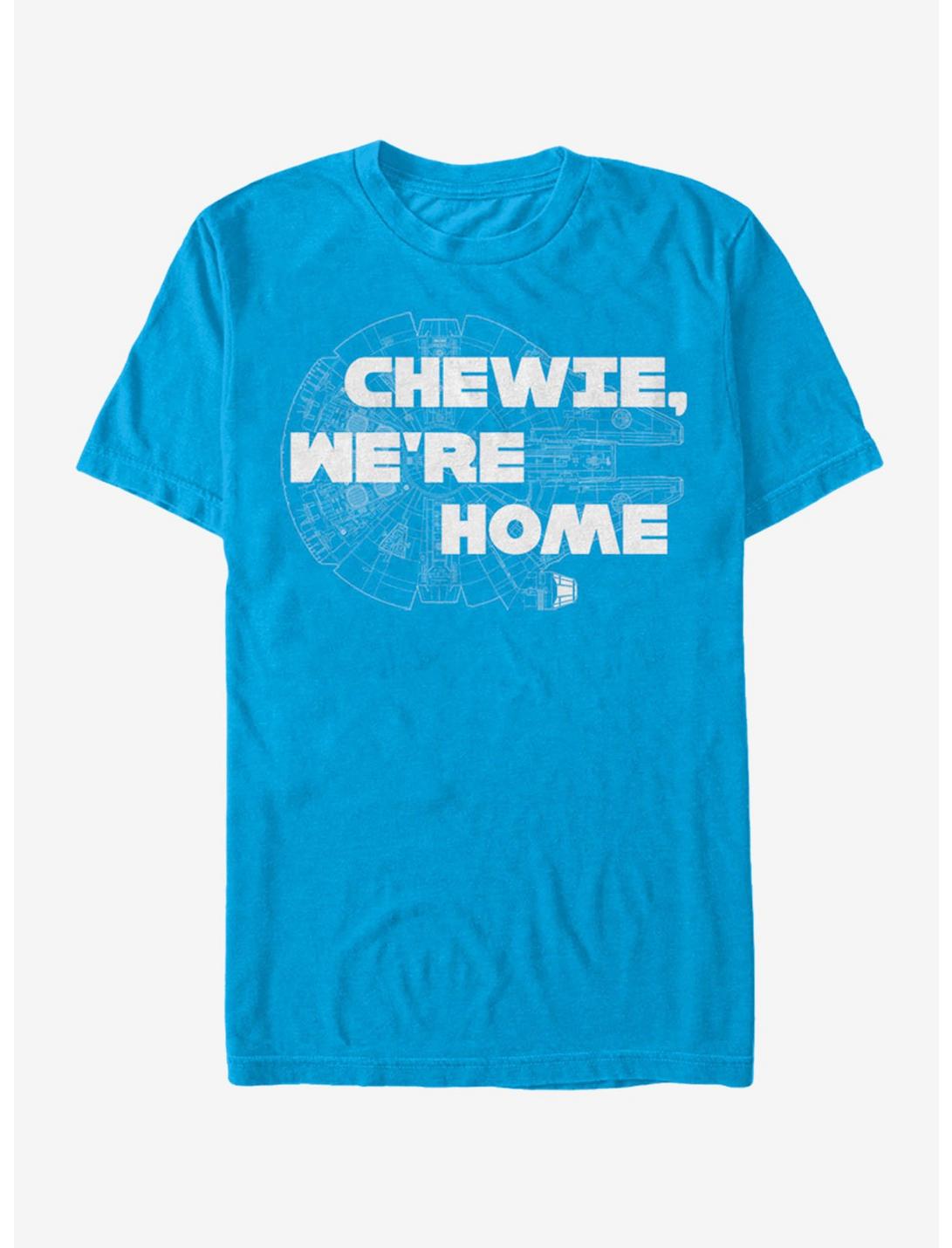 Star Wars Millennium Falcon Chewie We're Home T-Shirt, TURQ, hi-res