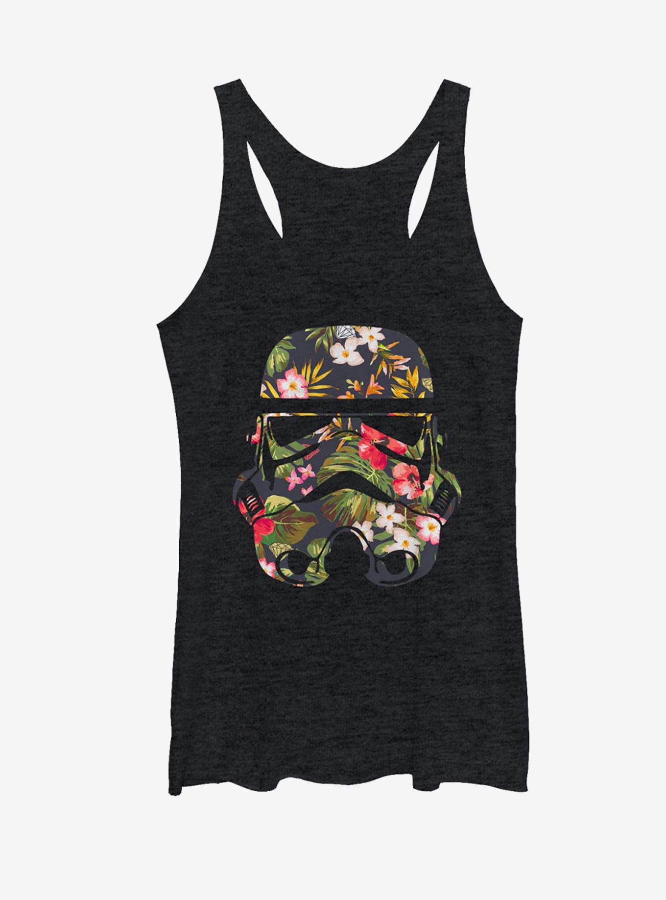 Star Wars Tropical Stormtrooper Womens Tank, BLK HTR, hi-res