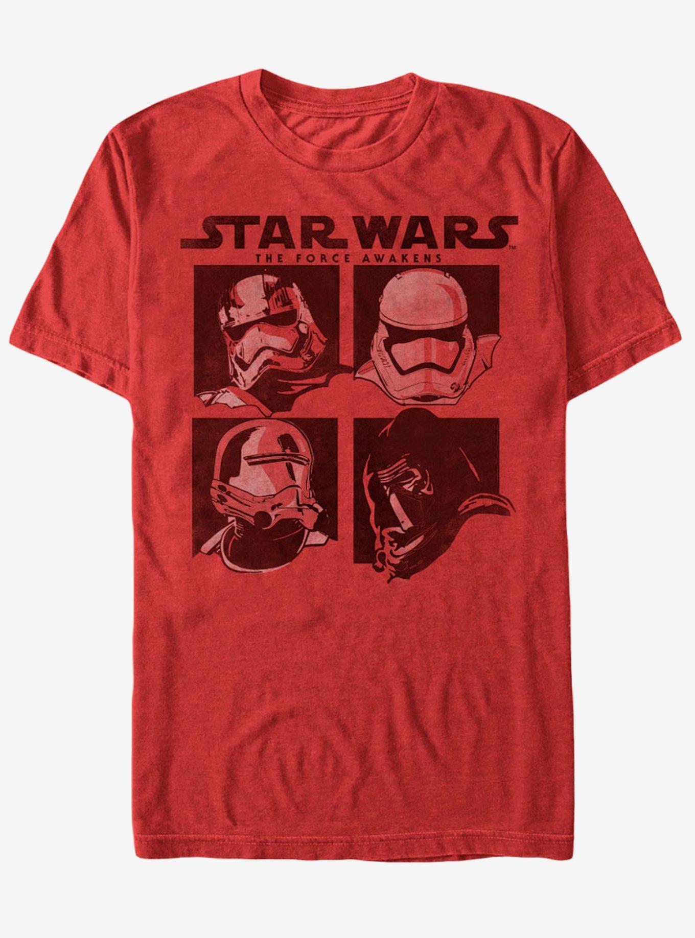 Star Wars The Force Awakens Stormtroopers and Kylo Ren T-Shirt, RED, hi-res