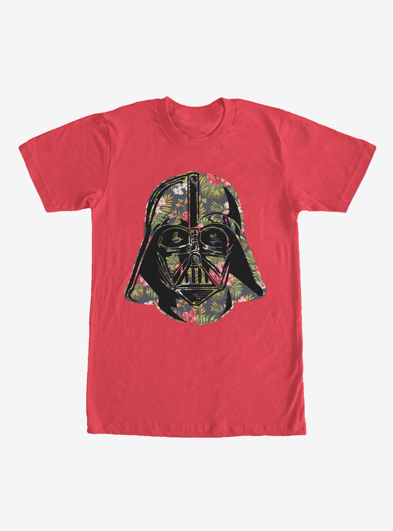 Star Wars Tropical Print Darth Vader Helmet T-Shirt, , hi-res
