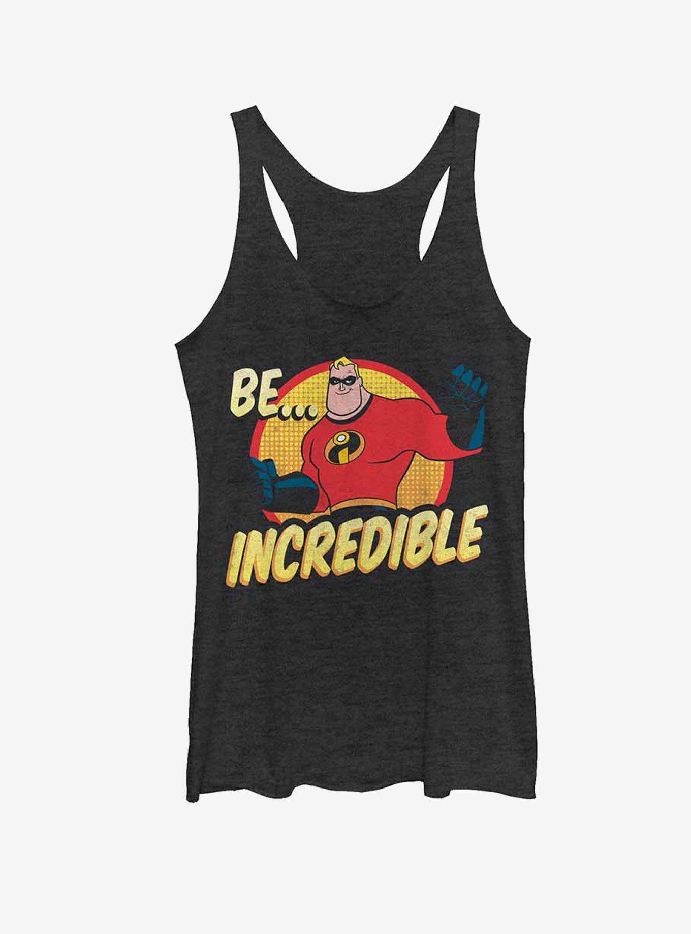 Disney Pixar The Incredibles Be Incredible Womens Tank, BLK HTR, hi-res