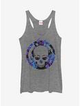 Plus Size Marvel Ghost Rider Floral Print Womens Tank, GRAY HTR, hi-res
