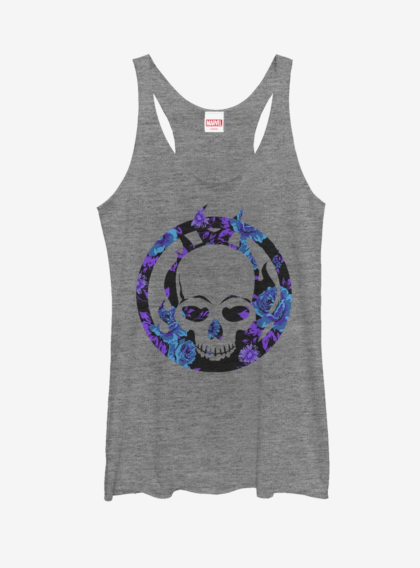 Marvel Ghost Rider Floral Print Womens Tank, , hi-res