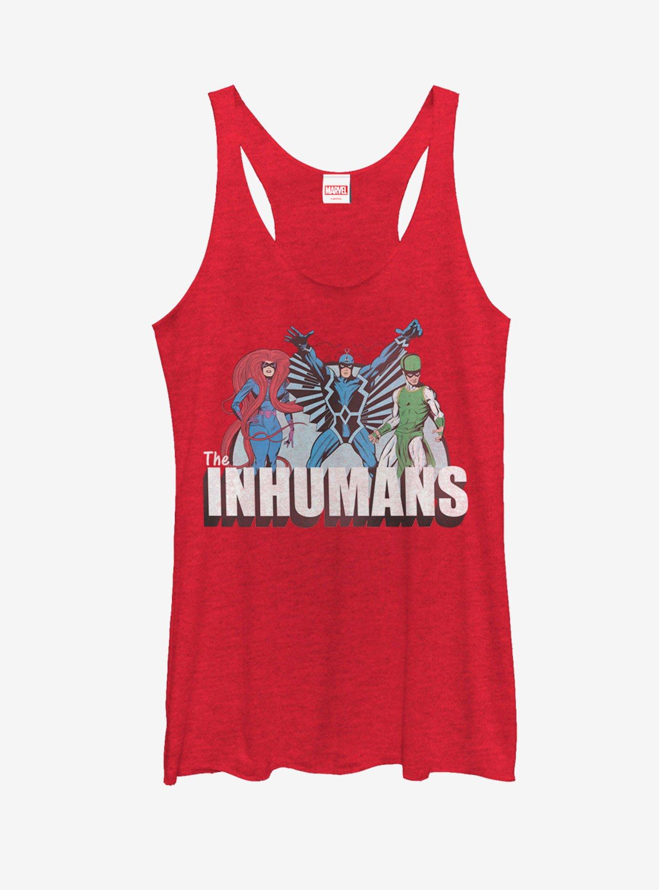Marvel Inhumans Royal Characters Womens Tank, RED HTR, hi-res
