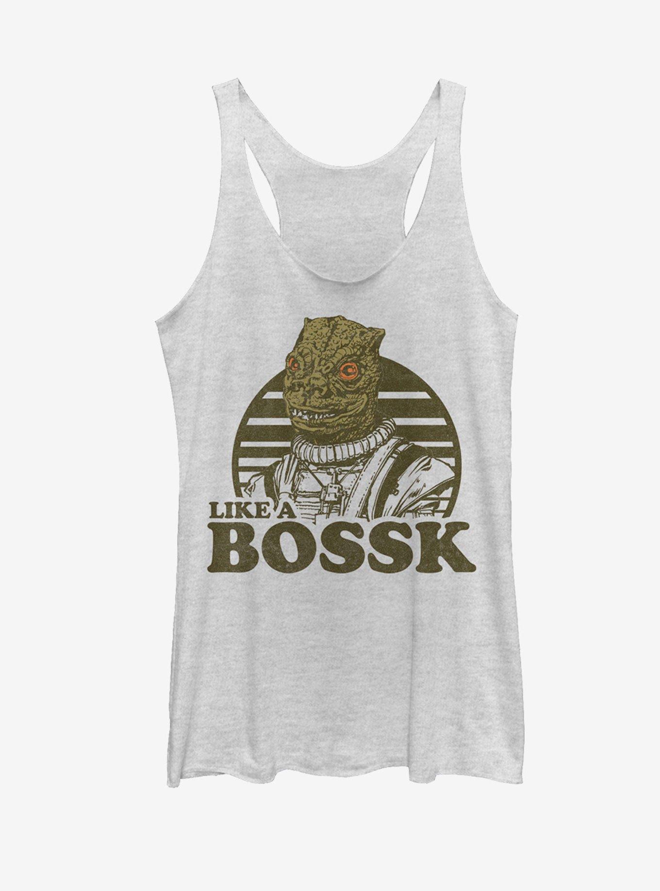 Star Wars Like a Bossk Womens Tank, WHITE HTR, hi-res