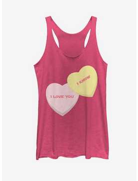Star Wars Valentine's Day I Love You I Know Hearts Womens Tank, , hi-res