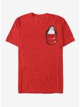 Star Wars Porg Faux Pocket Cartoon T-Shirt, RED, hi-res