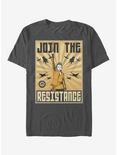 Star Wars Rey Resistance Propaganda Frame T-Shirt, CHARCOAL, hi-res