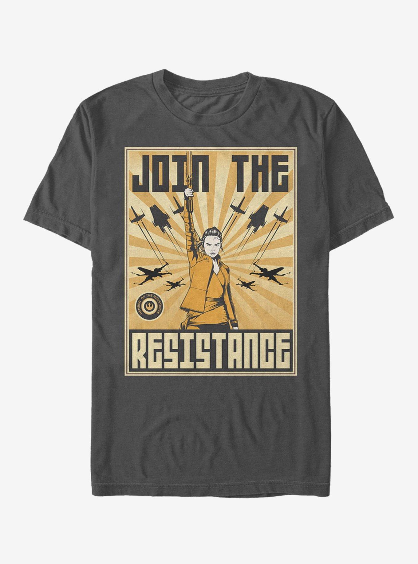 Star Wars Rey Resistance Propaganda Frame T-Shirt, , hi-res