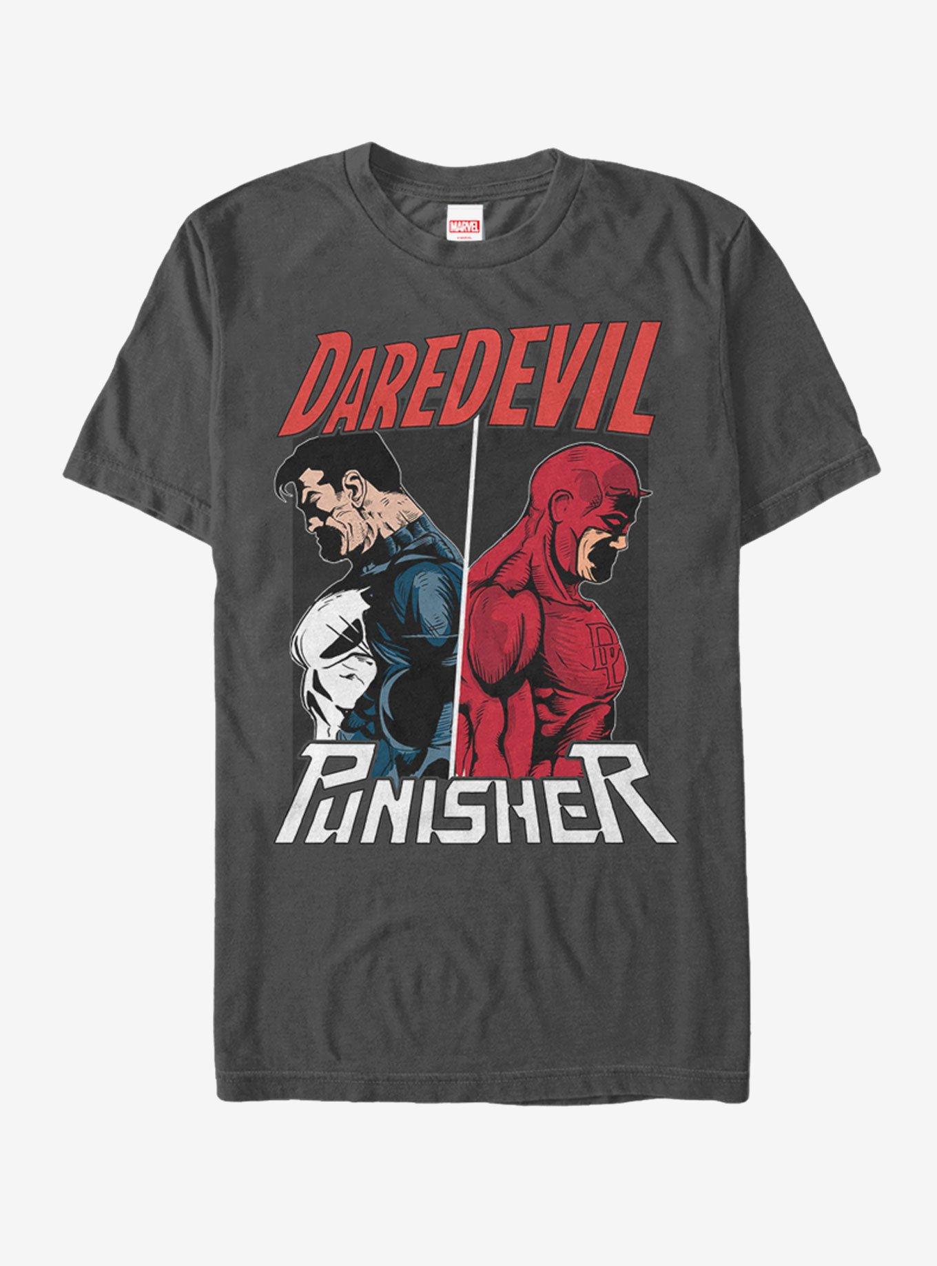 Marvel The Punisher vs. Daredevil T-Shirt, CHARCOAL, hi-res