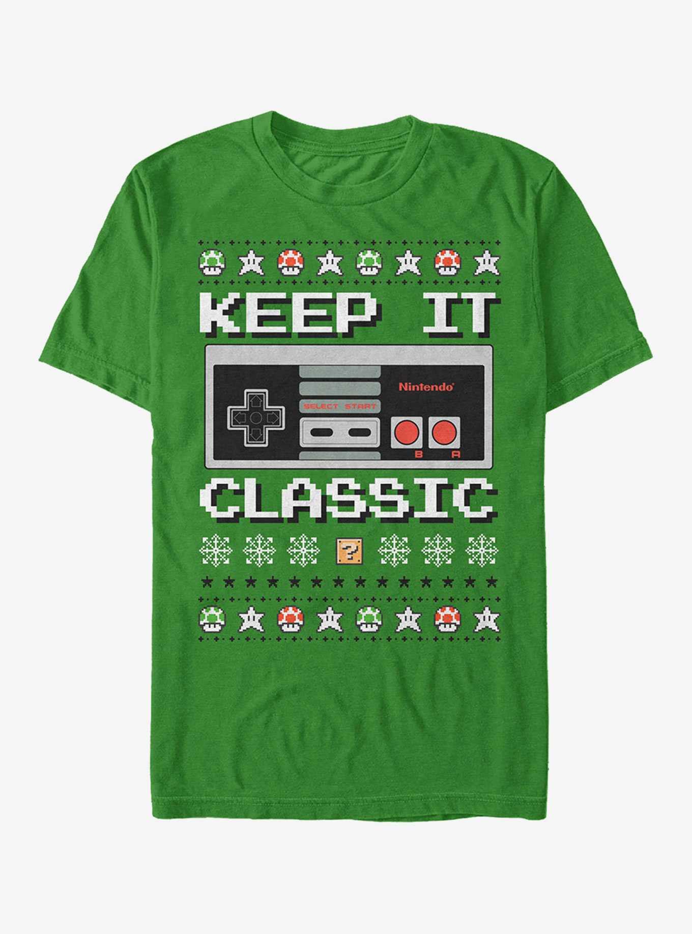 Nintendo Ugly Christmas Sweater NES Classic Controller T-Shirt, , hi-res