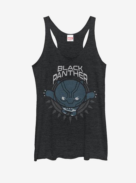 Marvel Black Panther Kawaii Womens Tank - BLACK | BoxLunch