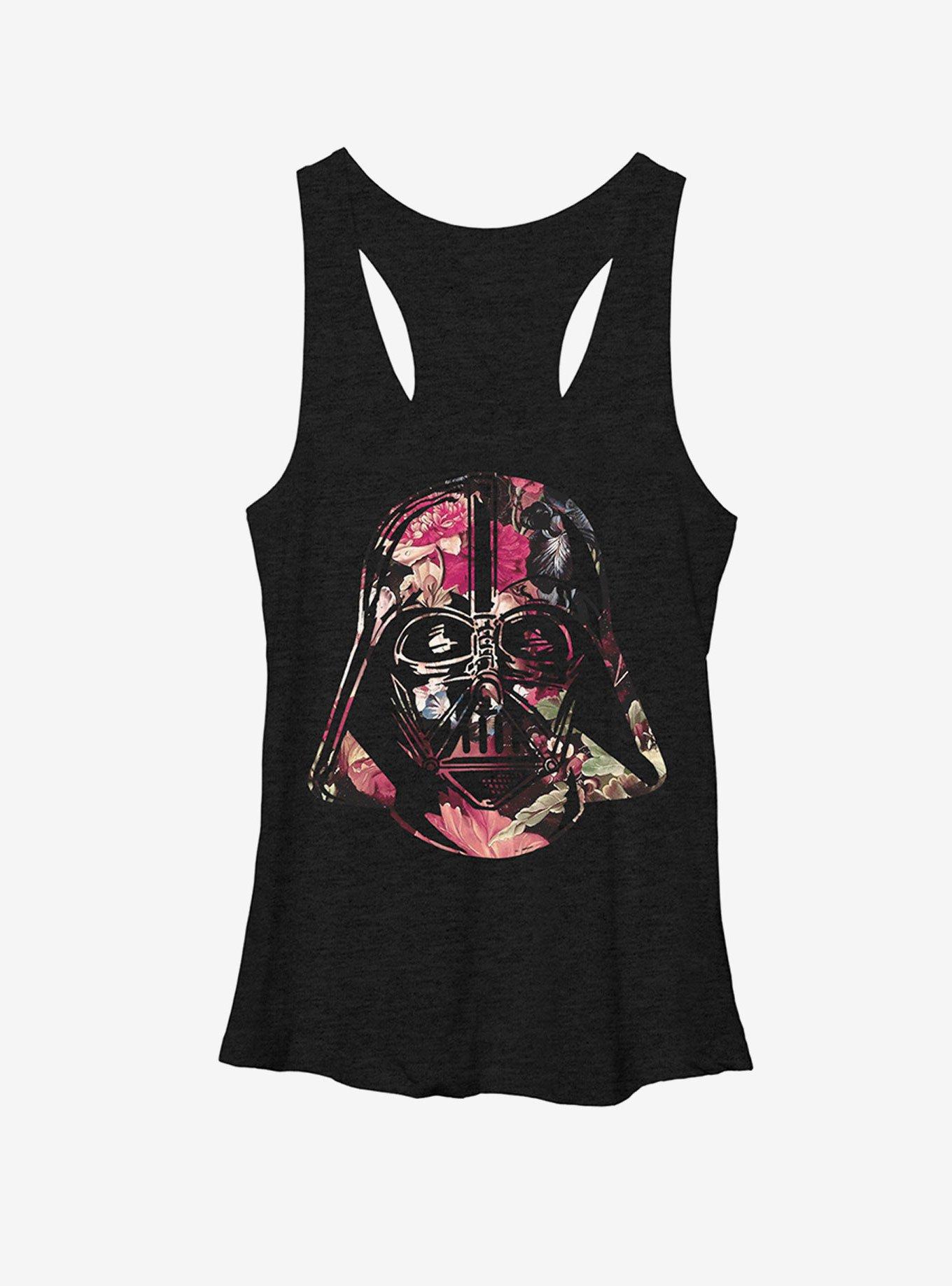 Star Wars Floral Print Vader Womens Tank, , hi-res
