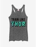 Marvel Train Like Thor Womens Tank, GRAY HTR, hi-res