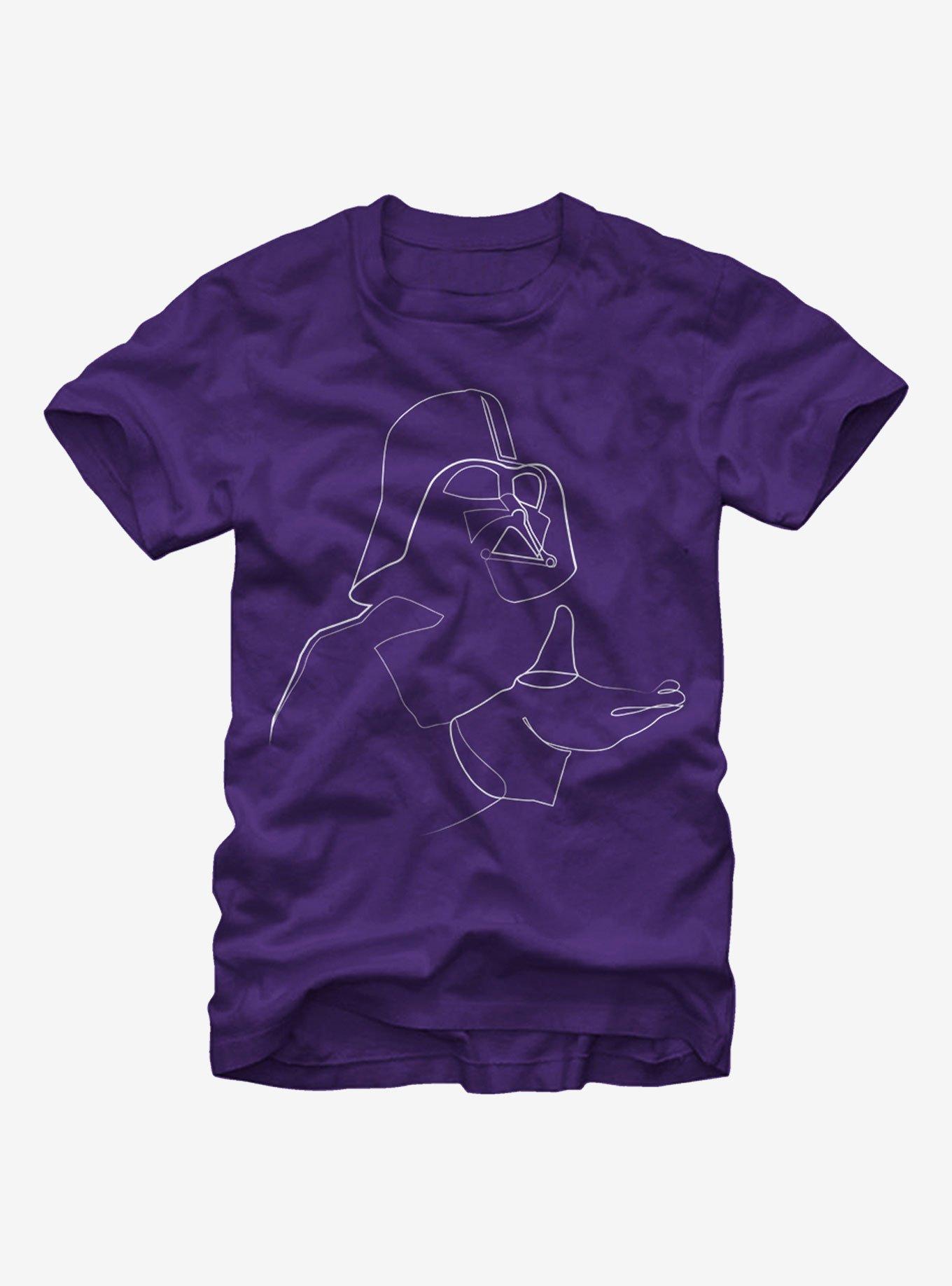 Star Wars Darth Vader Outline T-Shirt, PURPLE, hi-res