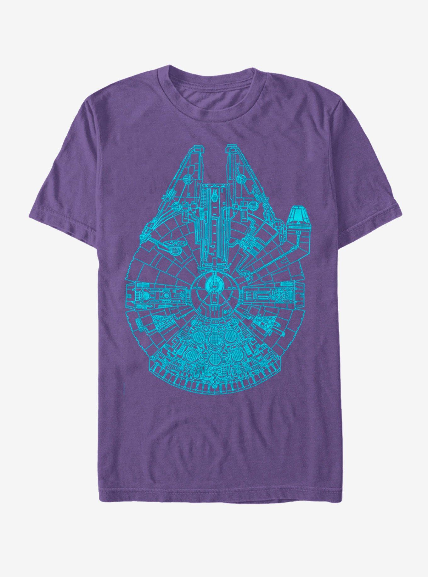 Star Wars Millennium Falcon Outline T-Shirt, , hi-res