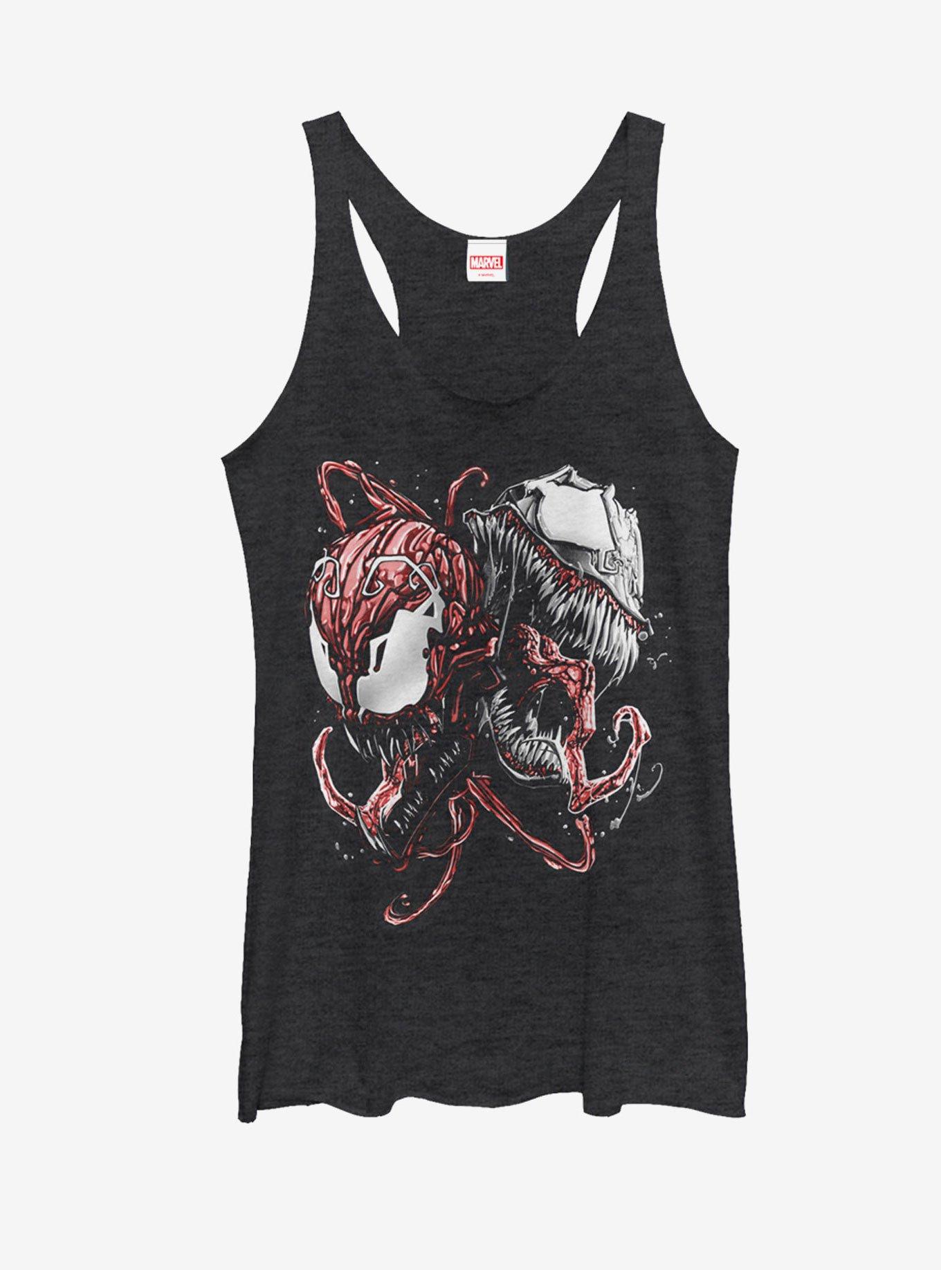 Marvel Venom & Carnage Womens Tank, BLK HTR, hi-res