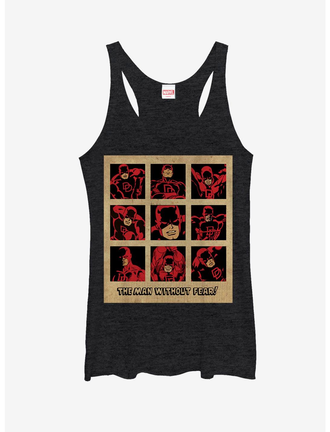Marvel Daredevil Classic Man Without Fear Womens Tank, BLK HTR, hi-res