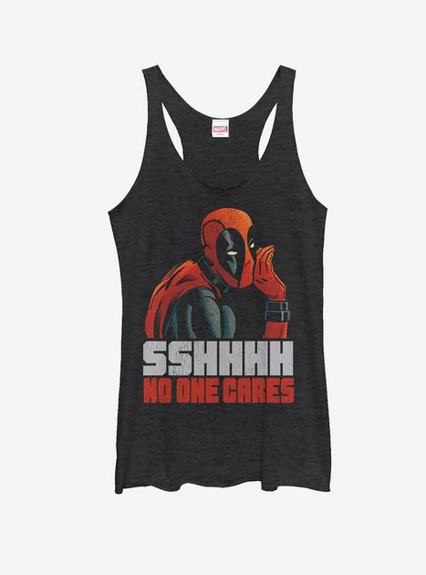 Marvel Deadpool No One Cares Womens Tank - BLACK | BoxLunch