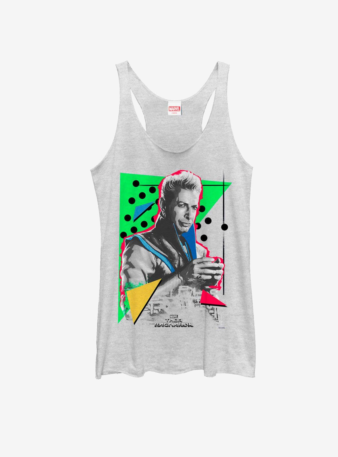 Marvel Thor: Ragnarok Grandmaster Retro Womens Tank, WHITE HTR, hi-res