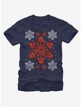Star Wars Christmas Darth Vader Snowflake T-Shirt, NAVY, hi-res