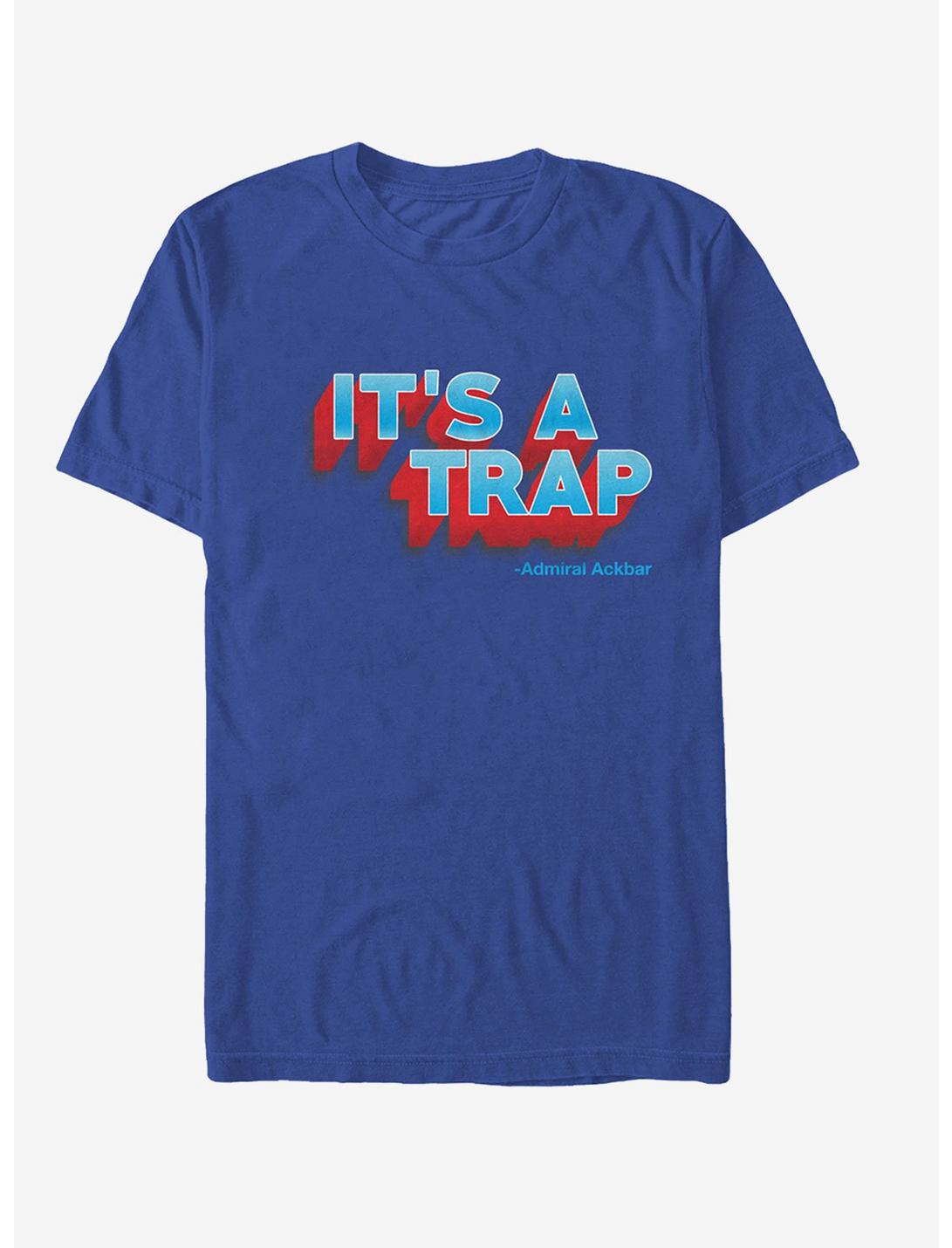Star Wars It's a Trap Ackbar Quote T-Shirt, ROYAL, hi-res