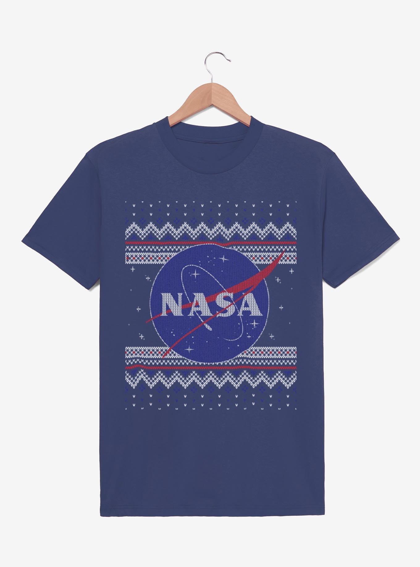 NASA Logo Ugly Christmas Sweater Print T-Shirt
