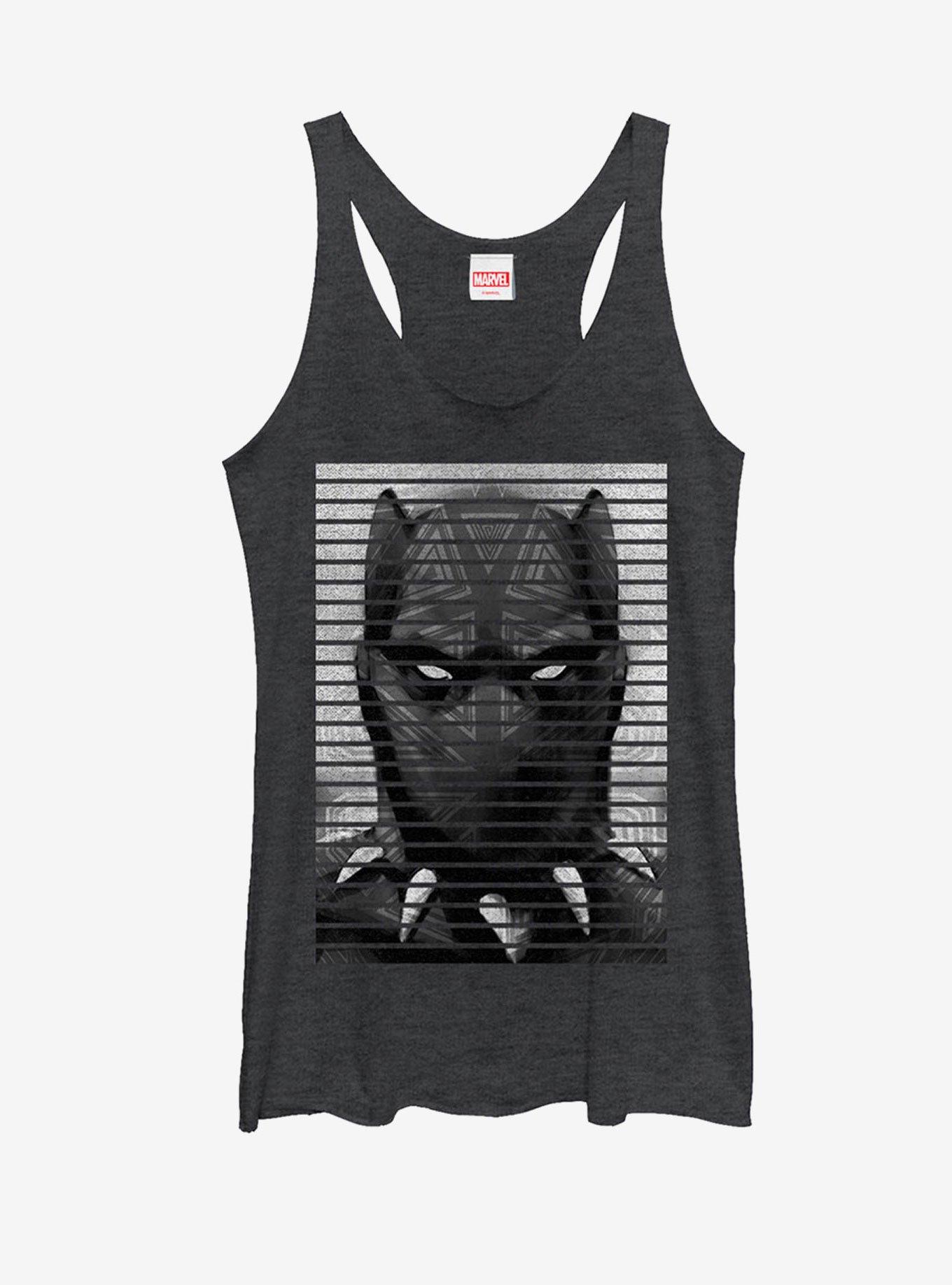Marvel Black Panther Striped Profile Womens Tank