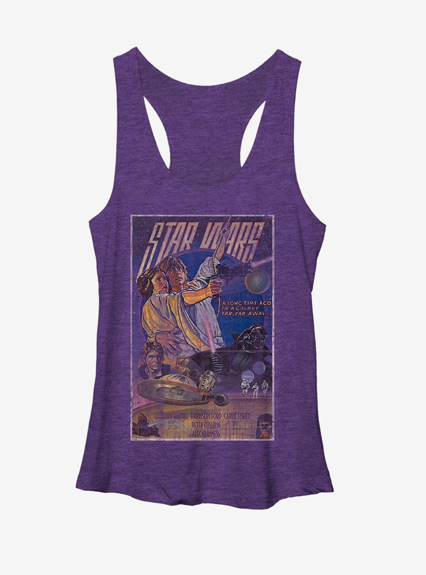 Star Wars Cinema Poster Womens Tank, PUR HTR, hi-res