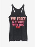 Star Wars Force is Strong With This One Womens Tank, BLK HTR, hi-res
