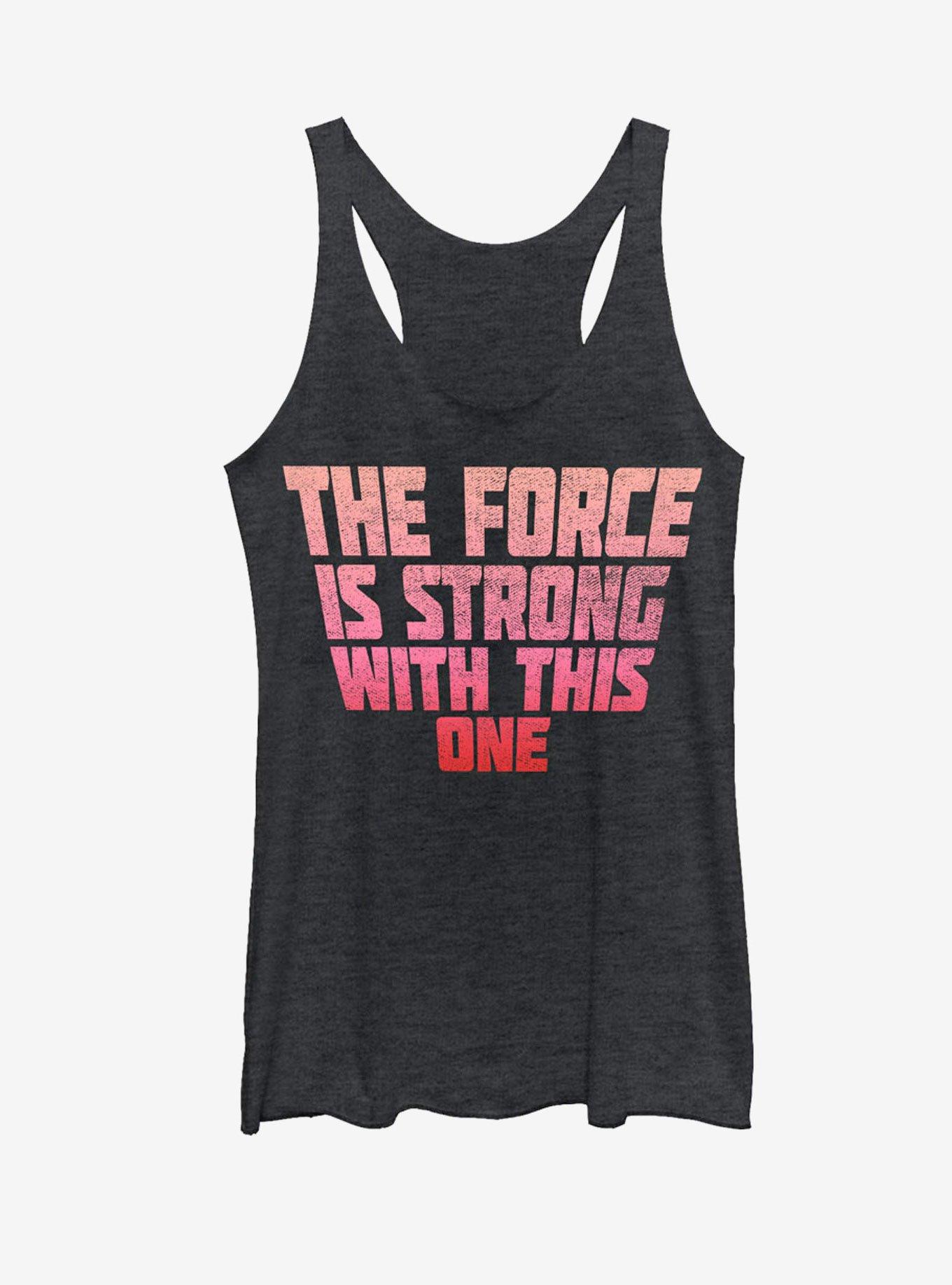Star Wars Force is Strong With This One Womens Tank, BLK HTR, hi-res