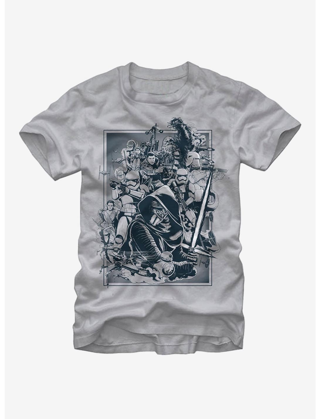 Star Wars Characters The Force Awakens T-Shirt, SILVER, hi-res