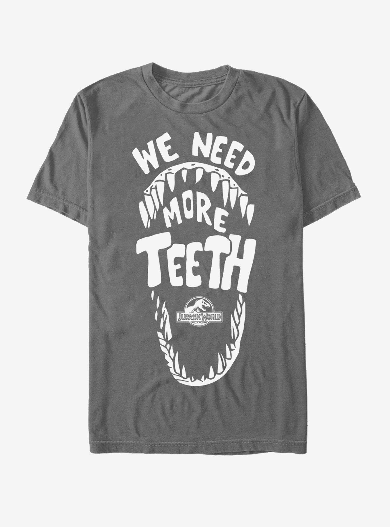 Jurassic World Need More Teeth T-Shirt, CHARCOAL, hi-res view 1