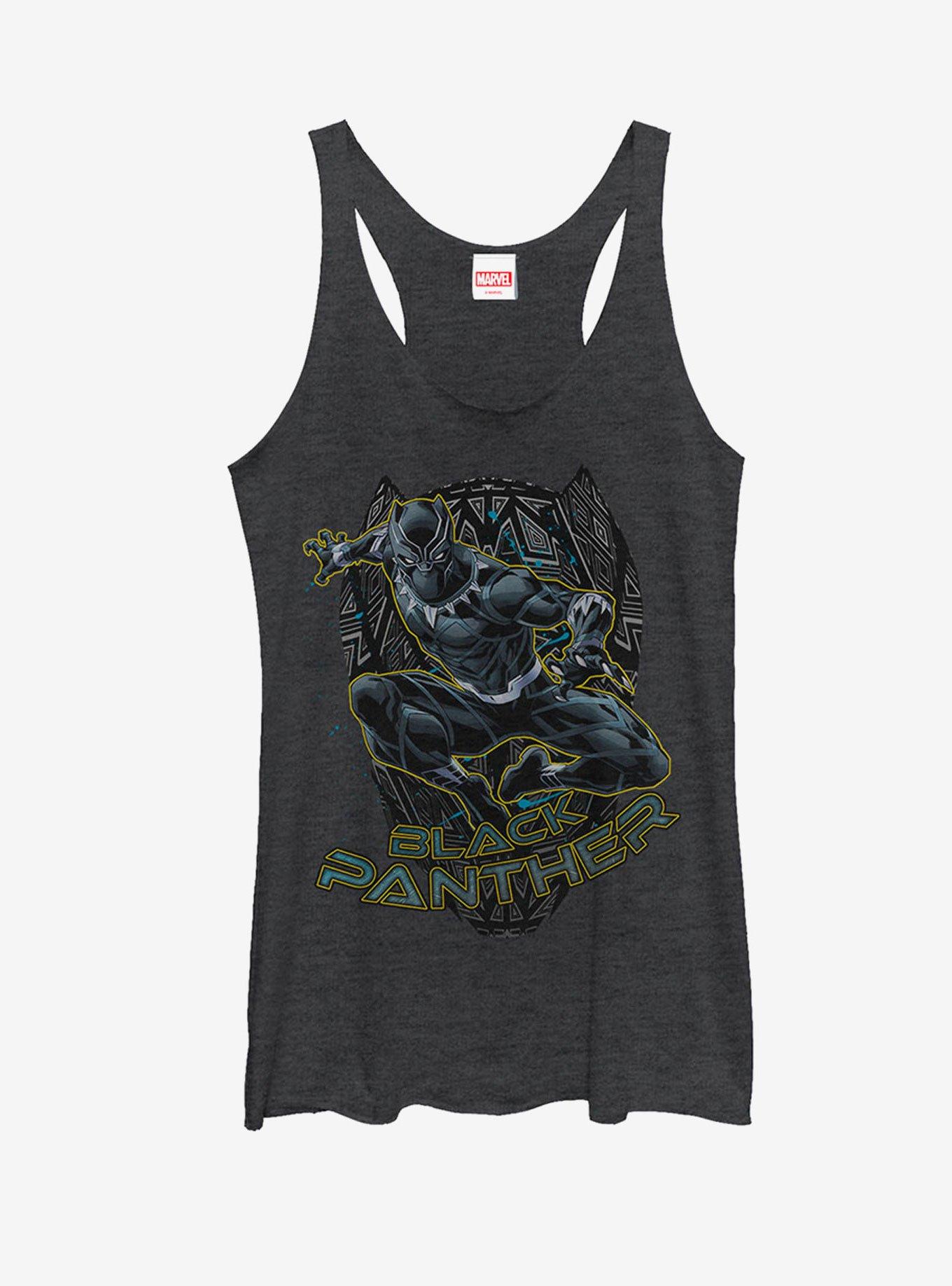 Marvel Black Panther Mask Outline Womens Tank