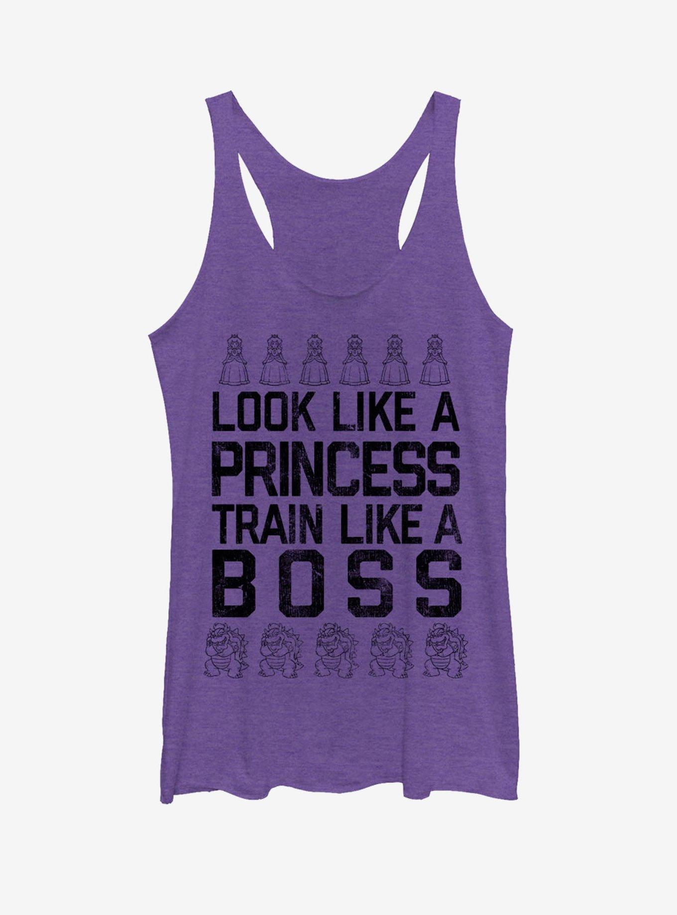 Nintendo Princess Peach Train Like Boss Womens Tank, PUR HTR, hi-res