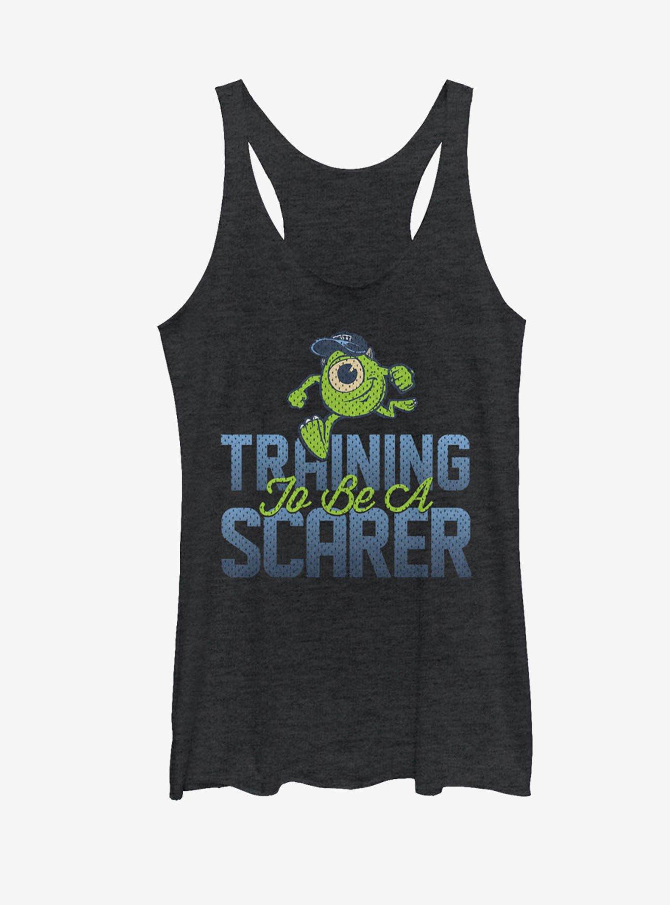 Disney Monster's Inc Training to be a Scarer Womens Tank, BLK HTR, hi-res