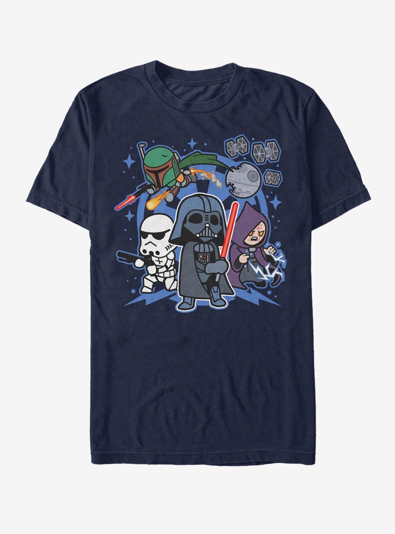 Star Wars Empire Cartoon Characters T-Shirt, NAVY, hi-res