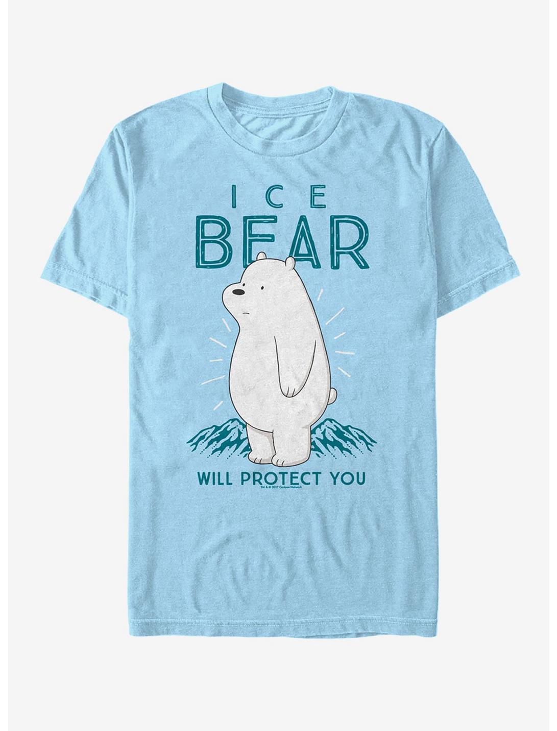 We Bare Bears Ice Bear Will Protect You T-Shirt, LT BLUE, hi-res