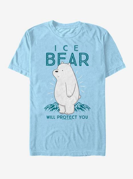 We Bare Bears Ice Bear Will Protect You T-Shirt - BLUE | BoxLunch