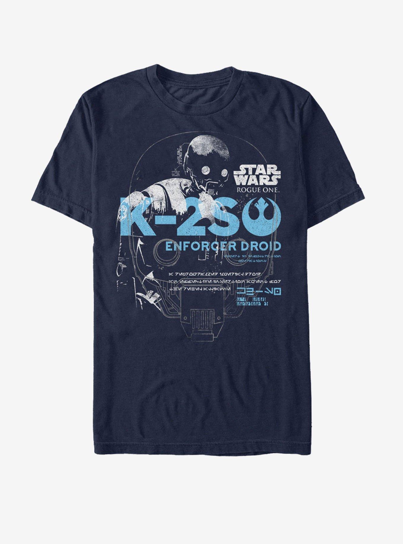Star Wars K-2SO Enforcer Droid T-Shirt, NAVY, hi-res