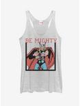 Marvel Classic Thor Be Mighty Womens Tank, WHITE HTR, hi-res