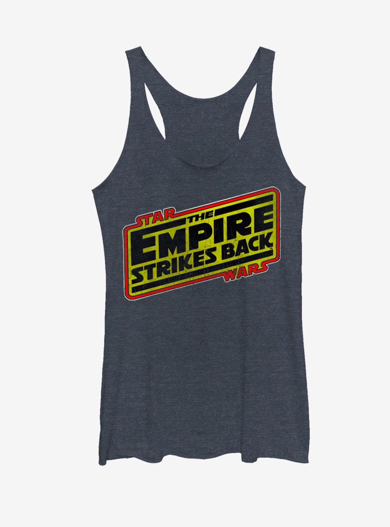 Star Wars Episode V Logo Womens Tank, NAVY HTR, hi-res