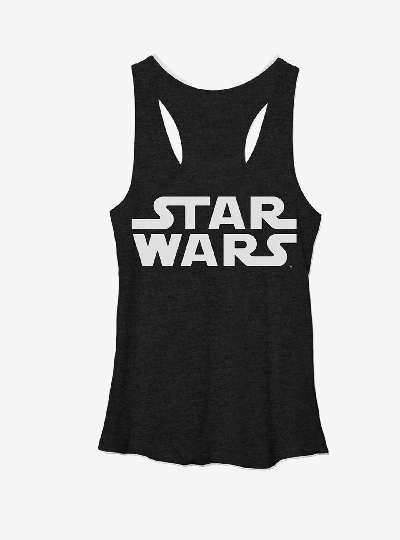 Star Wars Movie Logo Womens Tank, BLK HTR, hi-res