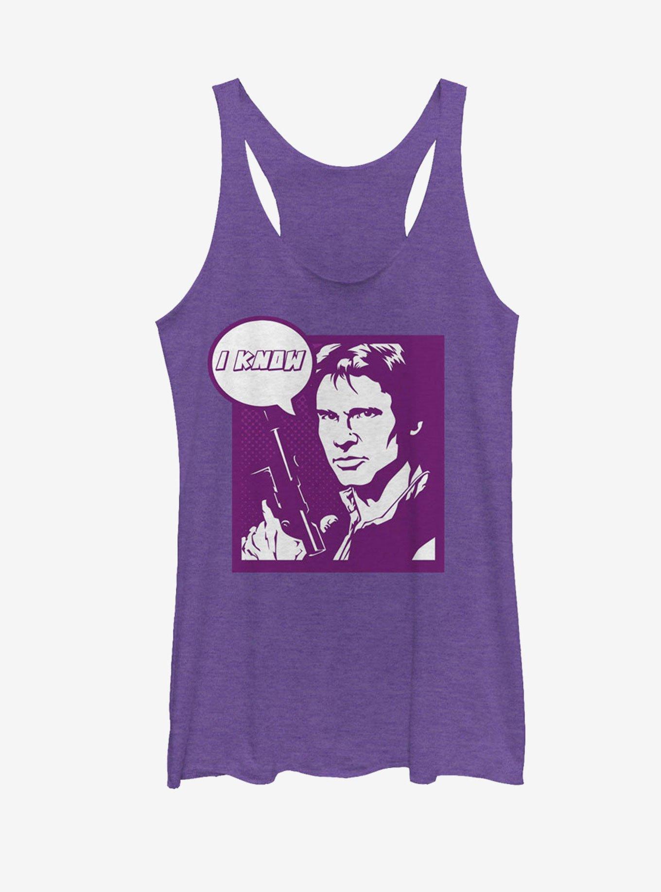 Star Wars Pop Art Han Solo I Know Womens Tank, , hi-res