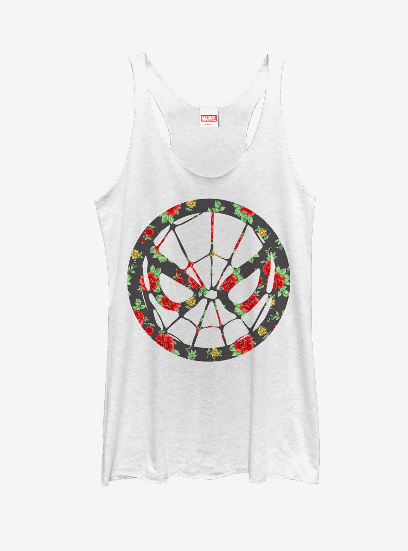 Marvel Spider-Man Rose Print Womens Tank, , hi-res
