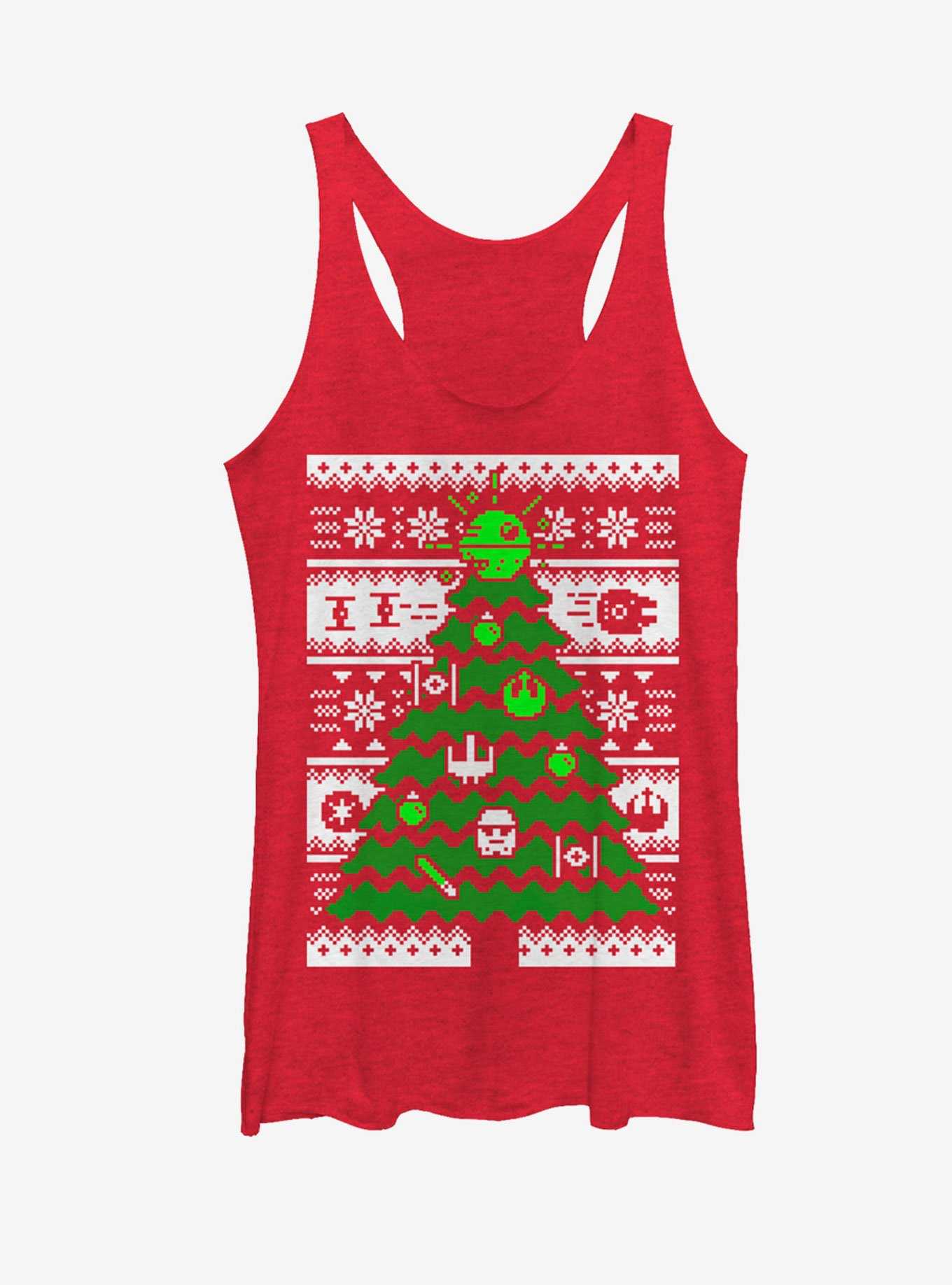 Star Wars Ugly Christmas Sweater Tree Womens Tank, , hi-res