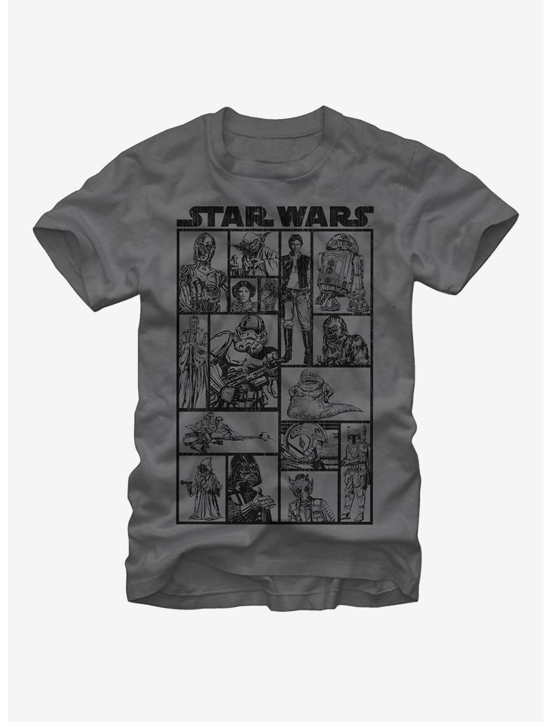 Star Wars Classic Character Group T-Shirt, CHARCOAL, hi-res