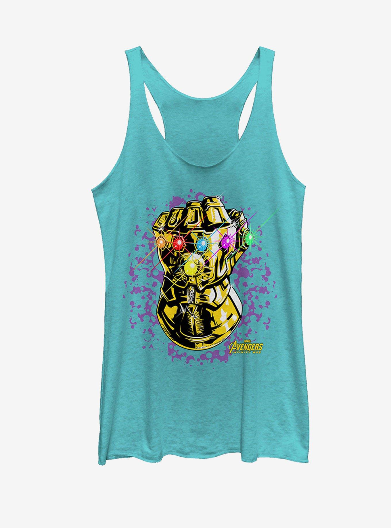 Marvel Avengers: Infinity War Gauntlet Sparkle Womens Tank, ROY HTR, hi-res