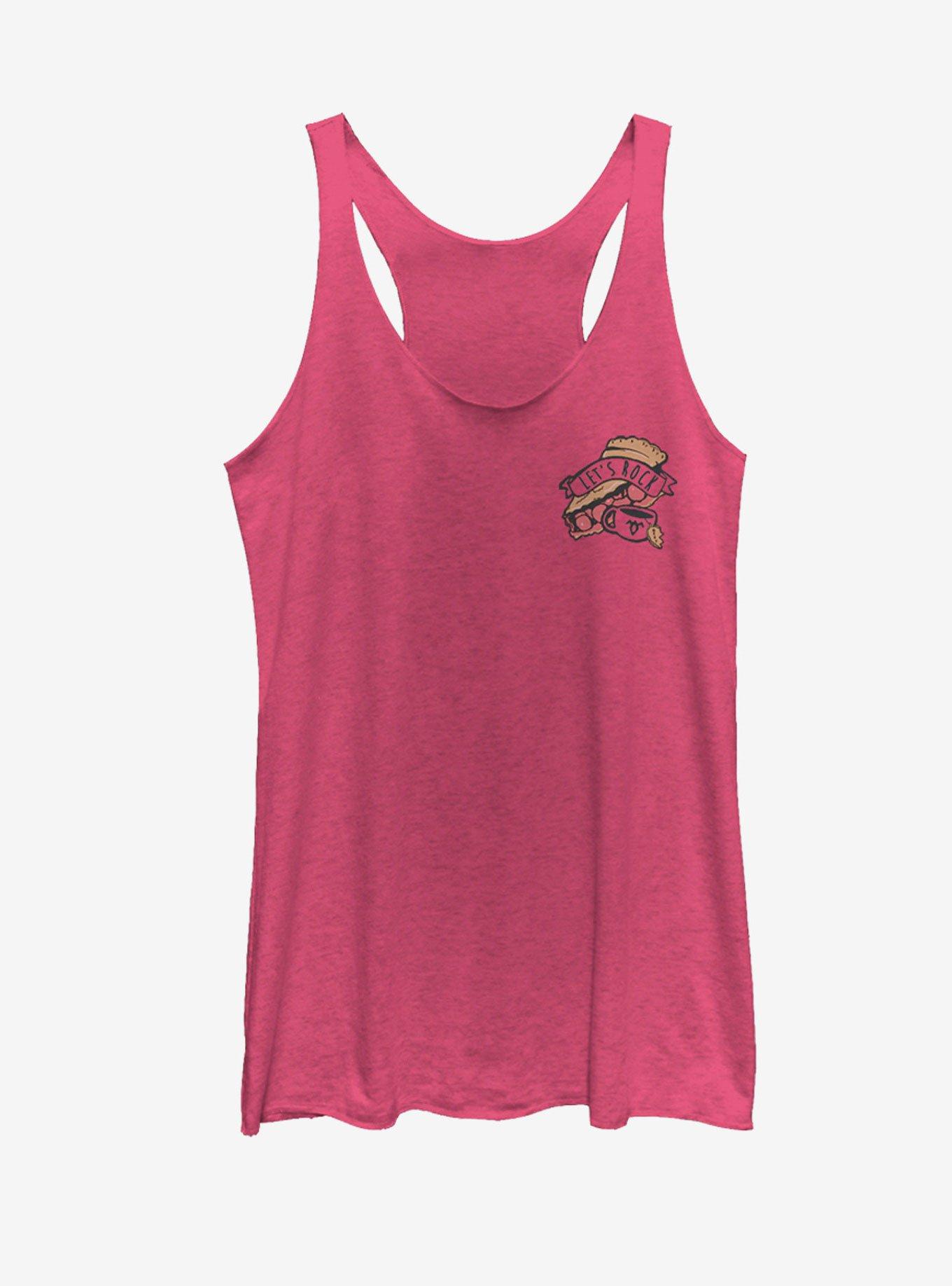 Twin Peaks Let's Rock Pie Womens Tank, PINK HTR, hi-res