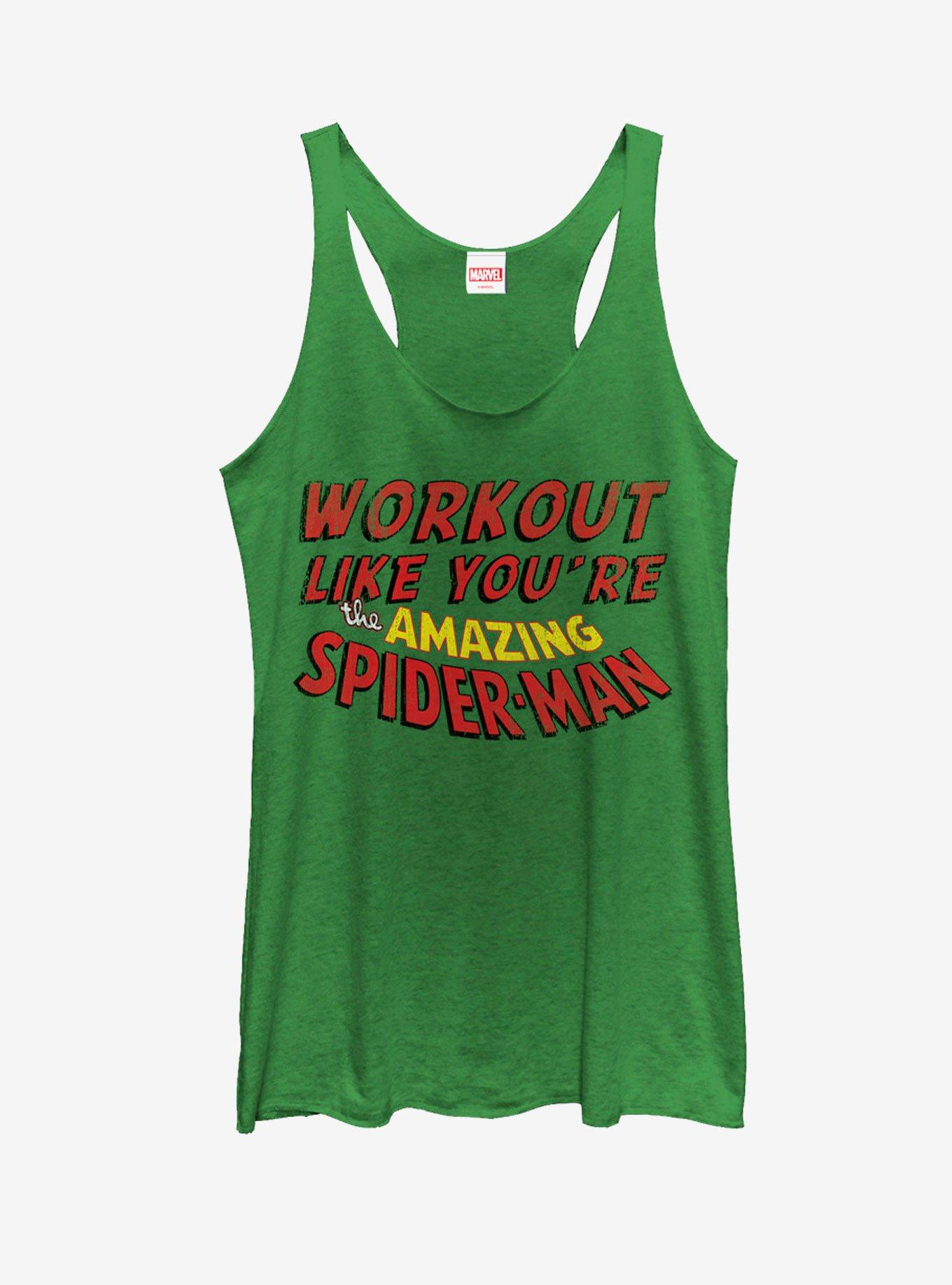 Marvel Work Out Like Spider-Man Womens Tank, ENVY, hi-res